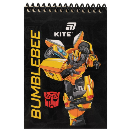 Блокнот Kite Transformers А6 48 аркушів нелінований верхня спіраль м'яка обкладинка (TF26-196)