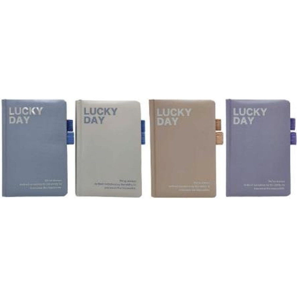 Блокнот з утримувачем д/ручки А6/80арк.шкір/зам "Lucky Day" кольор.край 80г/м2, 4в., лінія 7100-8