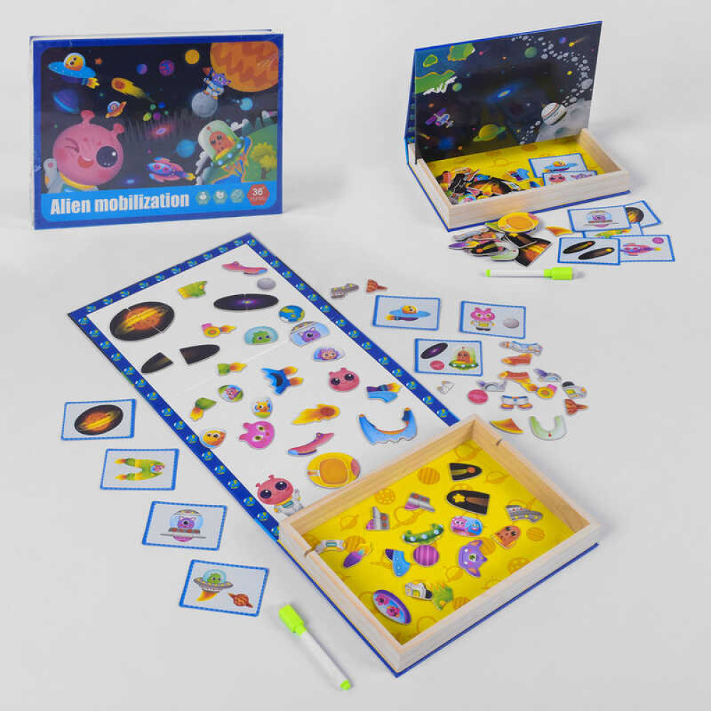 Деревянная Логическая игра B 33486 (32) магнитная, в коробке