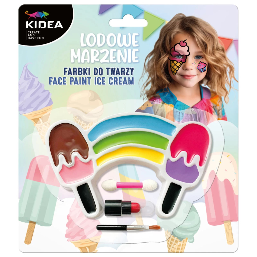 Фарби для обличчя Kidea Ice Dream 9 кольорів FDTLM9KA