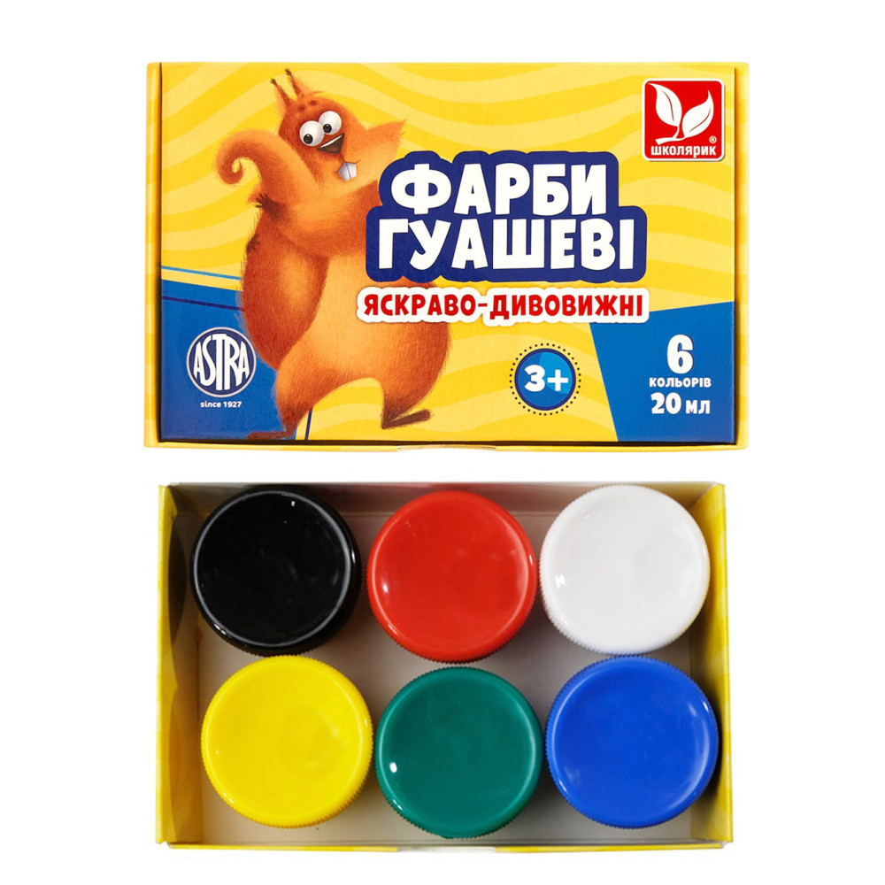 Фарби гуашеві 6 кольорів 83419903-UA