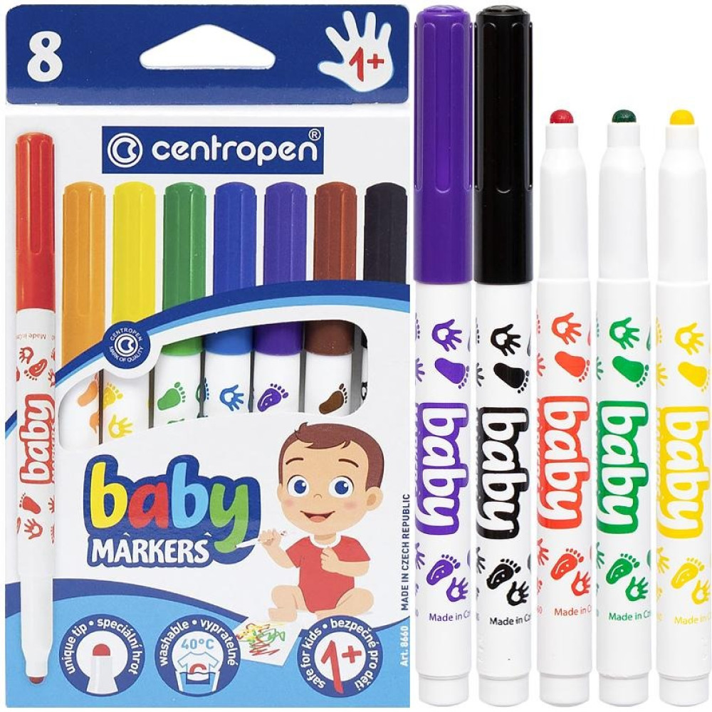 Фломастер 8 кольорів 8660/08 Baby CENTROPEN (120953)