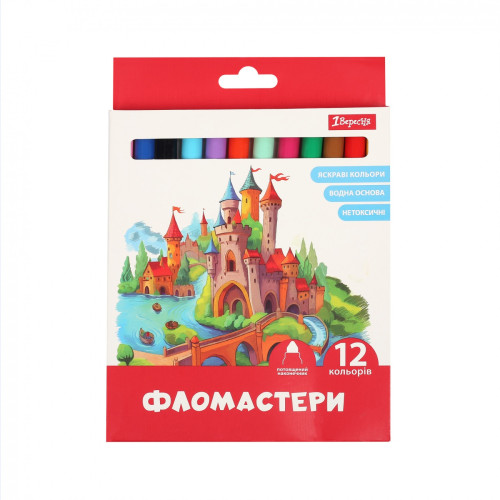Фломастери 1Вересня 12 кольорів "Classic" 650593