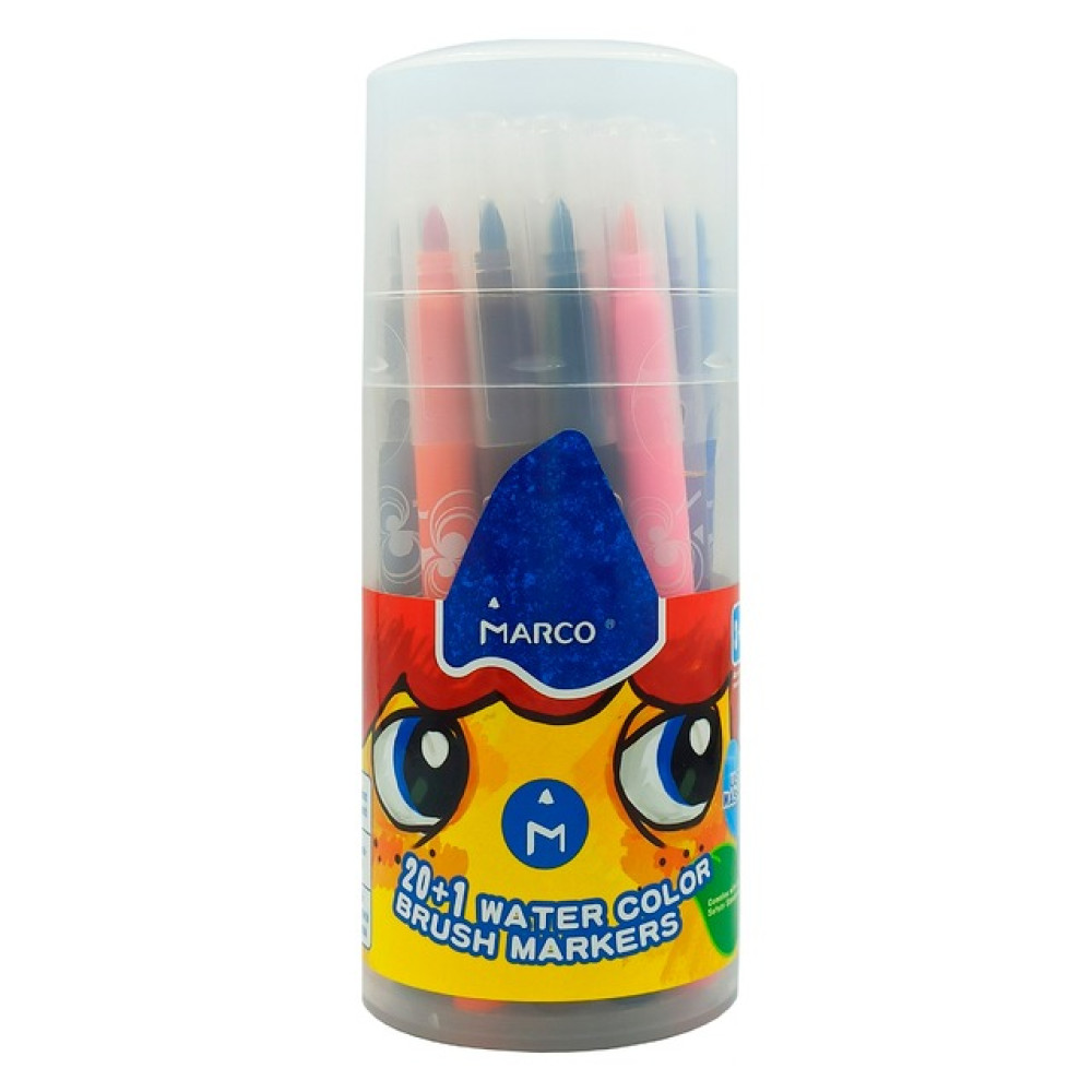 Фломастери MARCO Super Washable 21 колір туба (1633-21)