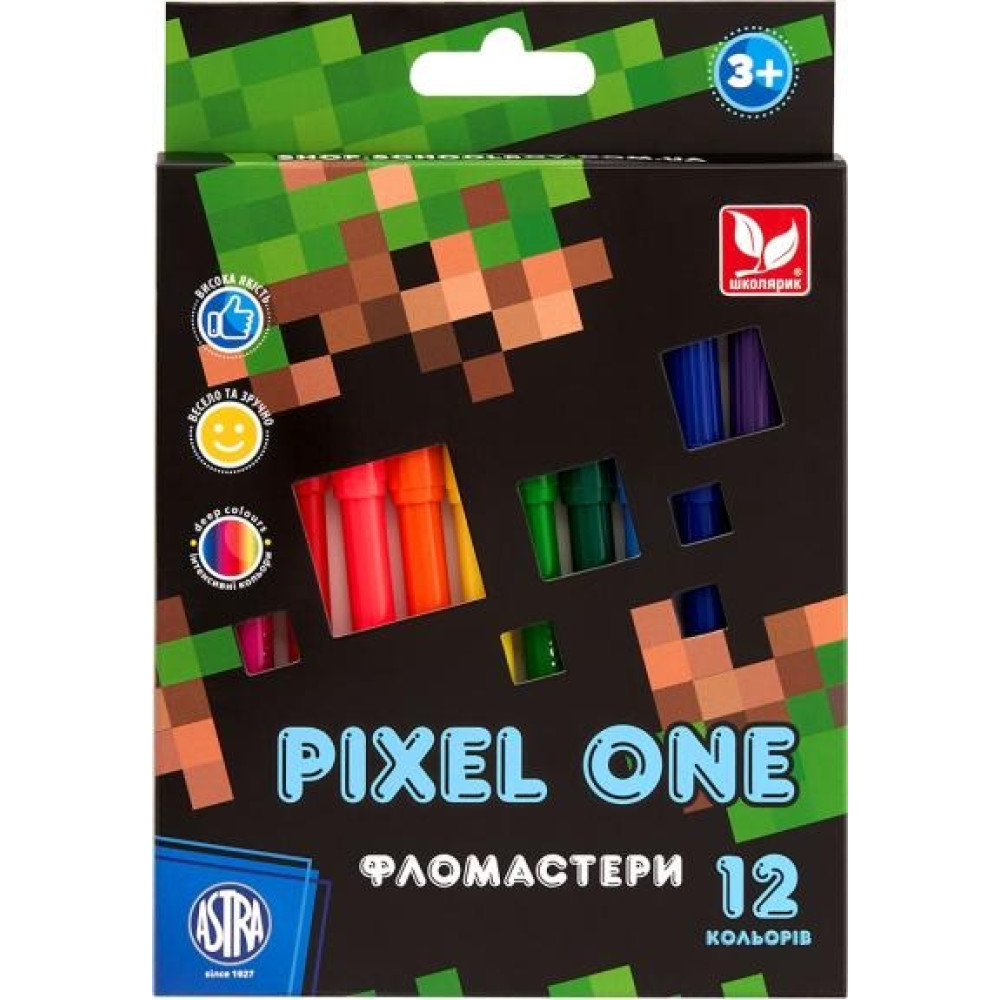 Фломастери Pixel One 12 кольорів 314022001-UA