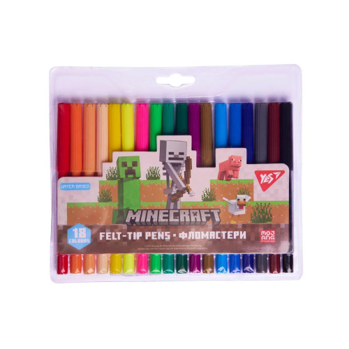 Фломастери Yes 18 кольорів "Minecraft" 650569