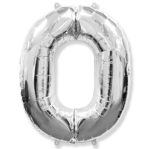 Фольгована цифра Flexmetal (1 м) - "0" (срібло) 01283
