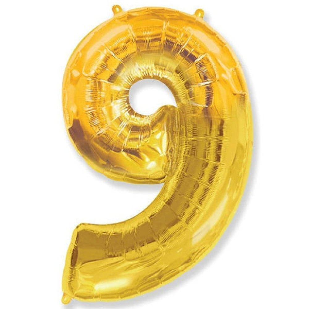 Фольгована цифра Flexmetal (1 м) – "9" (золото) 02676