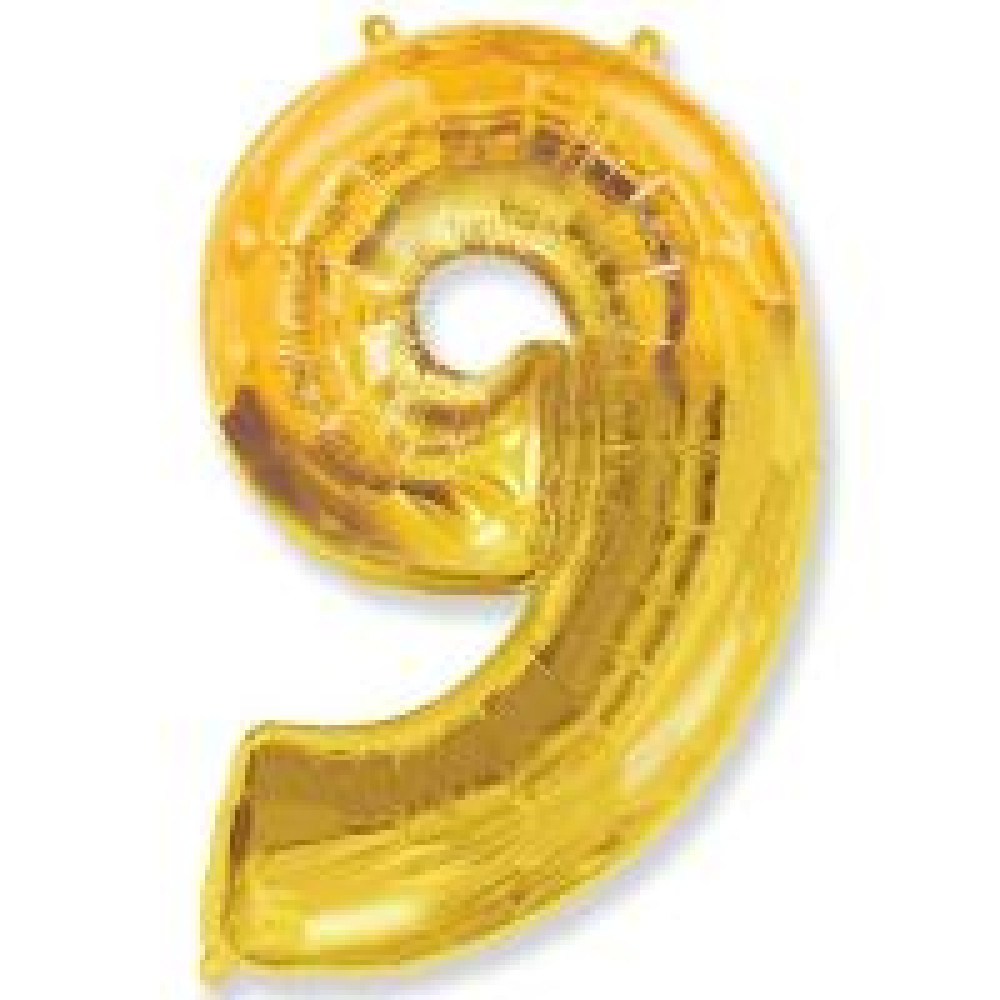 Фольгована цифра Flexmetal (1 м) – "9" (золото) 02676