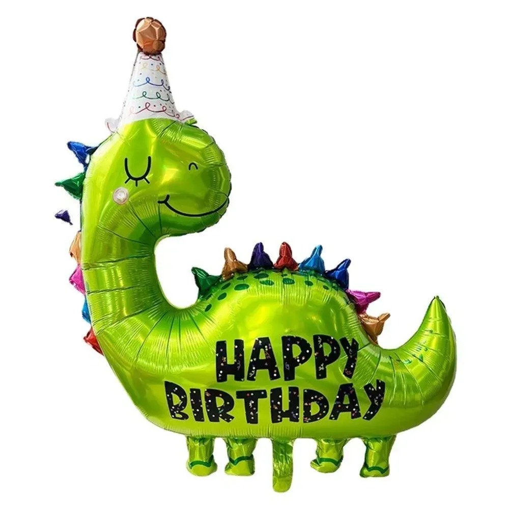 Фольгована кулька (фігура) Динозавр Happy Birthday салатовий 13595