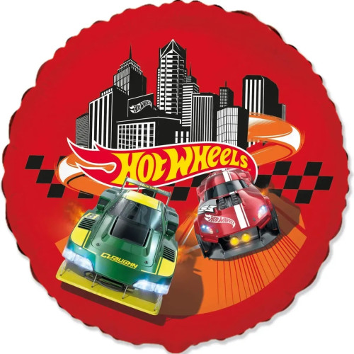 Фольгована кулька Flexmetal Коло Гоночні машини - Hot Wheels 18"
