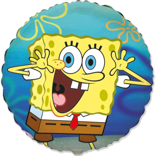 Фольгована кулька Flexmetal Коло Губка Боб - SpongeBob 18" 16701
