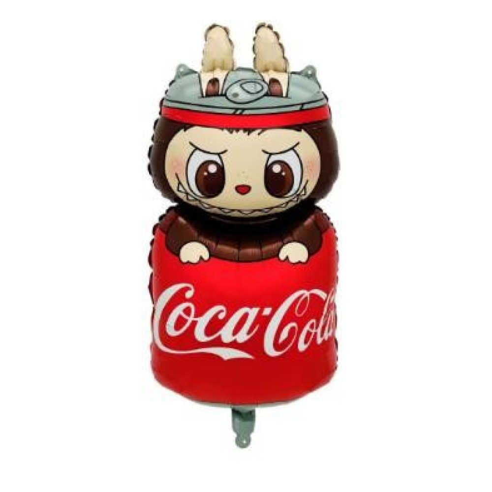 Фольгована кулька Labubu Лабубу Coca-Cola 80x38см