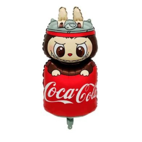 Фольгована кулька Labubu Лабубу Coca-Cola 80x38см