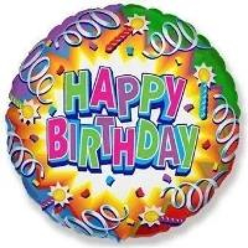 Фольгована Куля Коло Flexmetal "Happy Birthday серпантин і свічки" 18` 03145