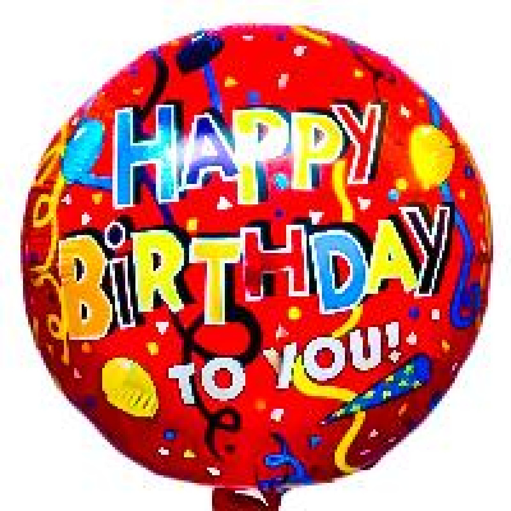 Фольгована Куля Коло Flexmetal "Happy Birthday to you!" (кульки, серпантин) червоний 11458