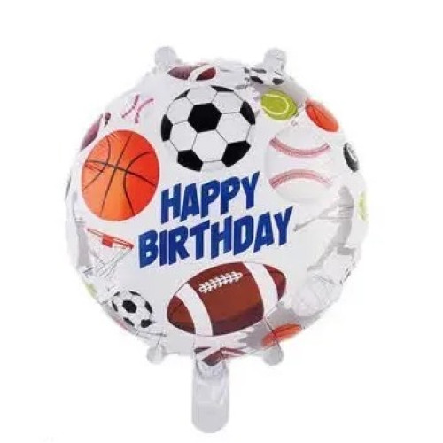Фольгована куля Коло Китай "Happy birthday спорт" 18` 16373