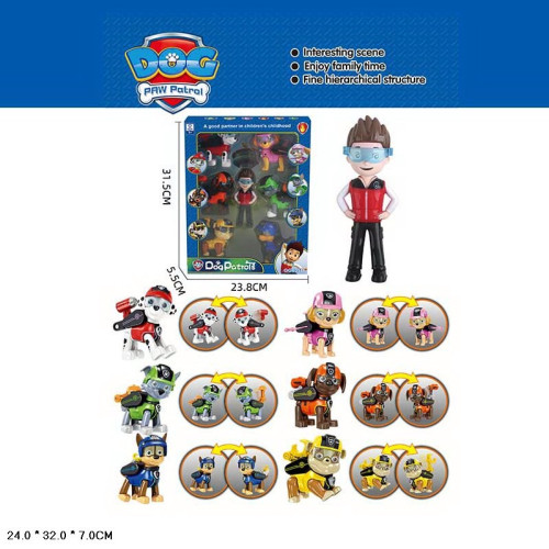 Герої  Paw Patrol арт.6077 (36шт2) 7 героїв, короб. 31,5*23,8*5,5см