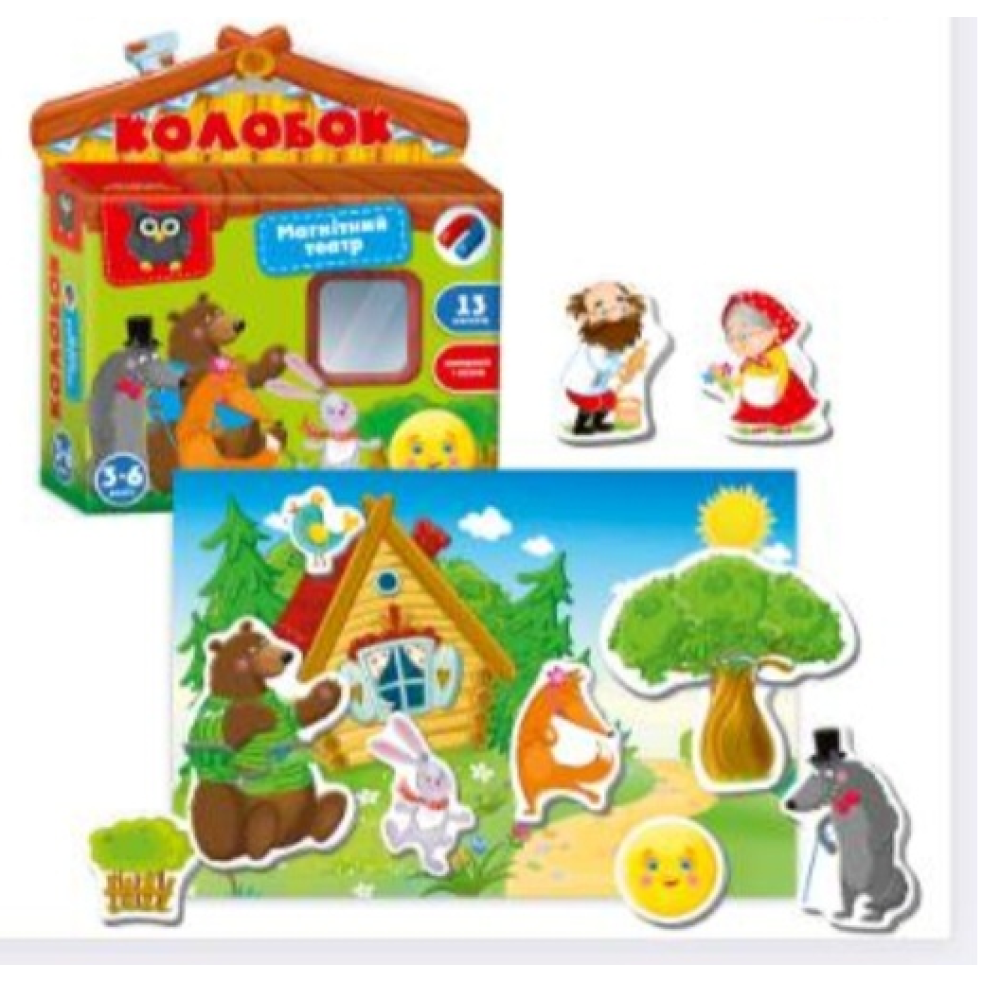 Гра настільна Vladi Toys магнітний театр Академія розвитку "Колобок" VT3206-30 (укр)