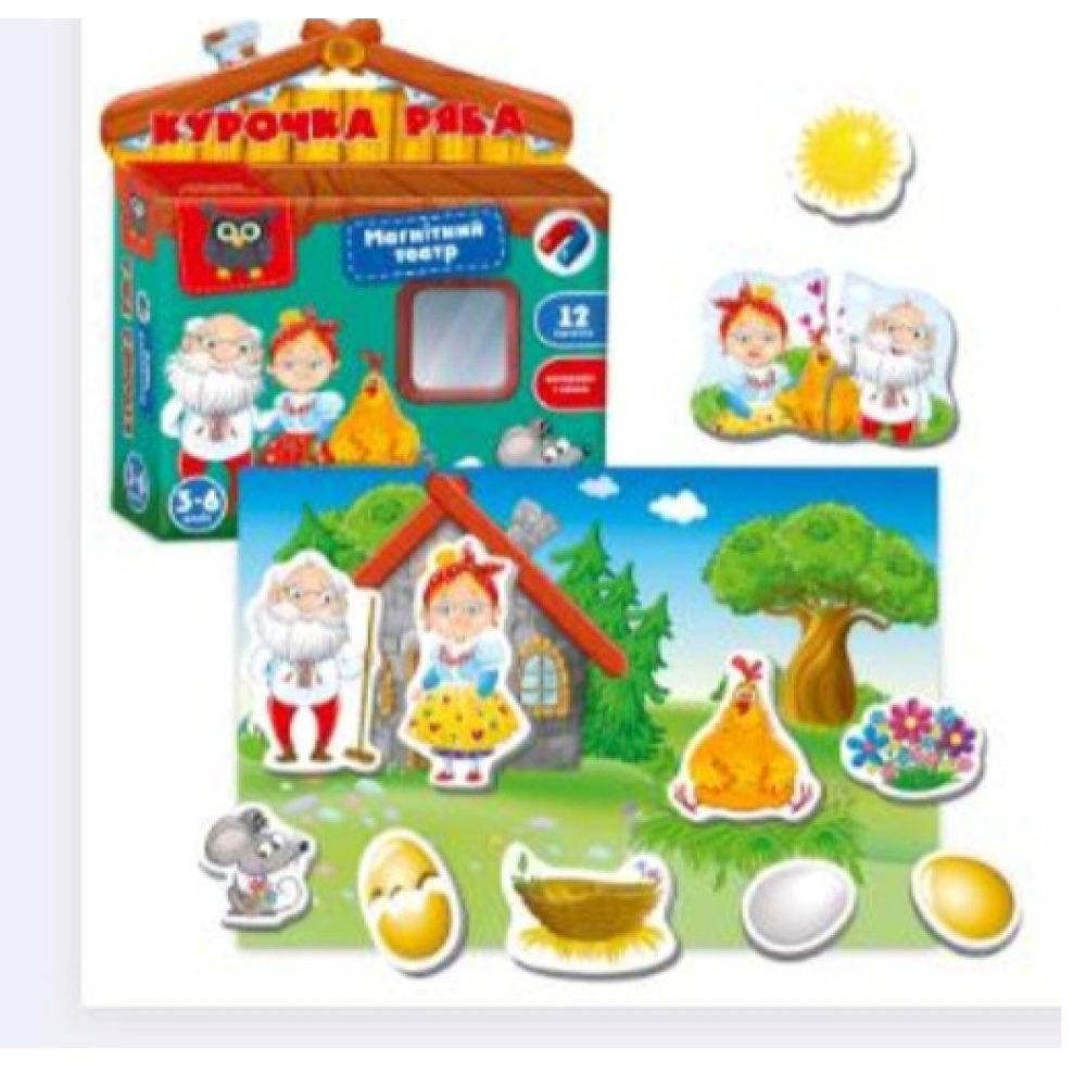 Гра настільна Vladi Toys магнітний театр Академія розвитку "Курочка Ряба" VT3206-31 (укр)