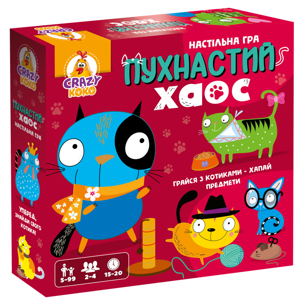 Гра настільна Vladi Toys розважальна. Пухнастий хаос. VT8055-32 (укр)