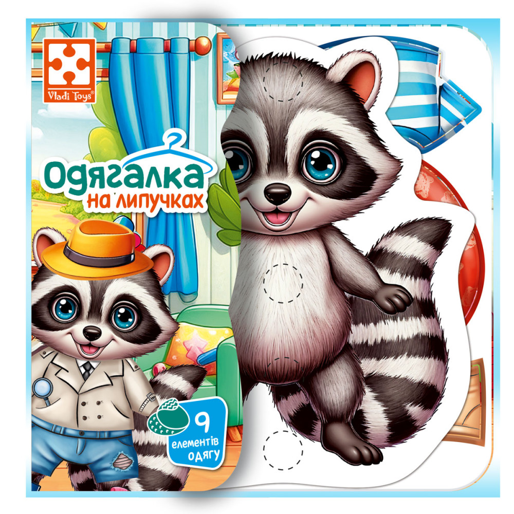 Гра розвиваюча Vladi Toys з липучками "Єнотик" VT1320-02