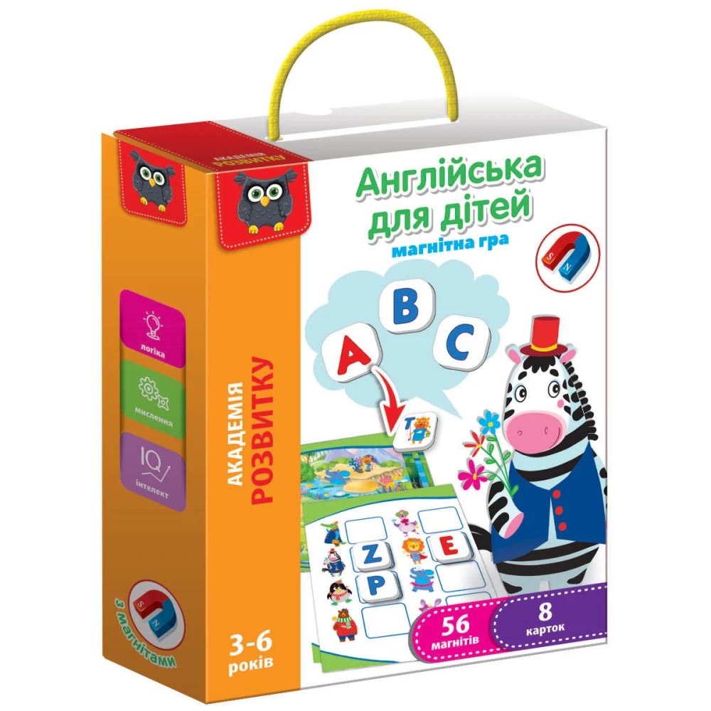 Гра розвиваюча Vladi Toys магнітна. Англійська для дітей VT5411-09 (укр)