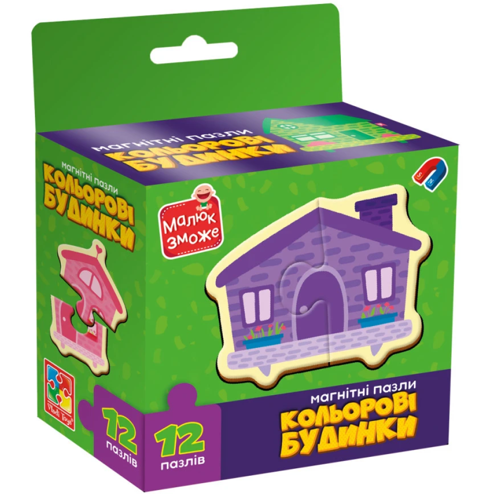 Гра Vladi Toys пазли магнітні "Кольорові будинки" VT1733-03