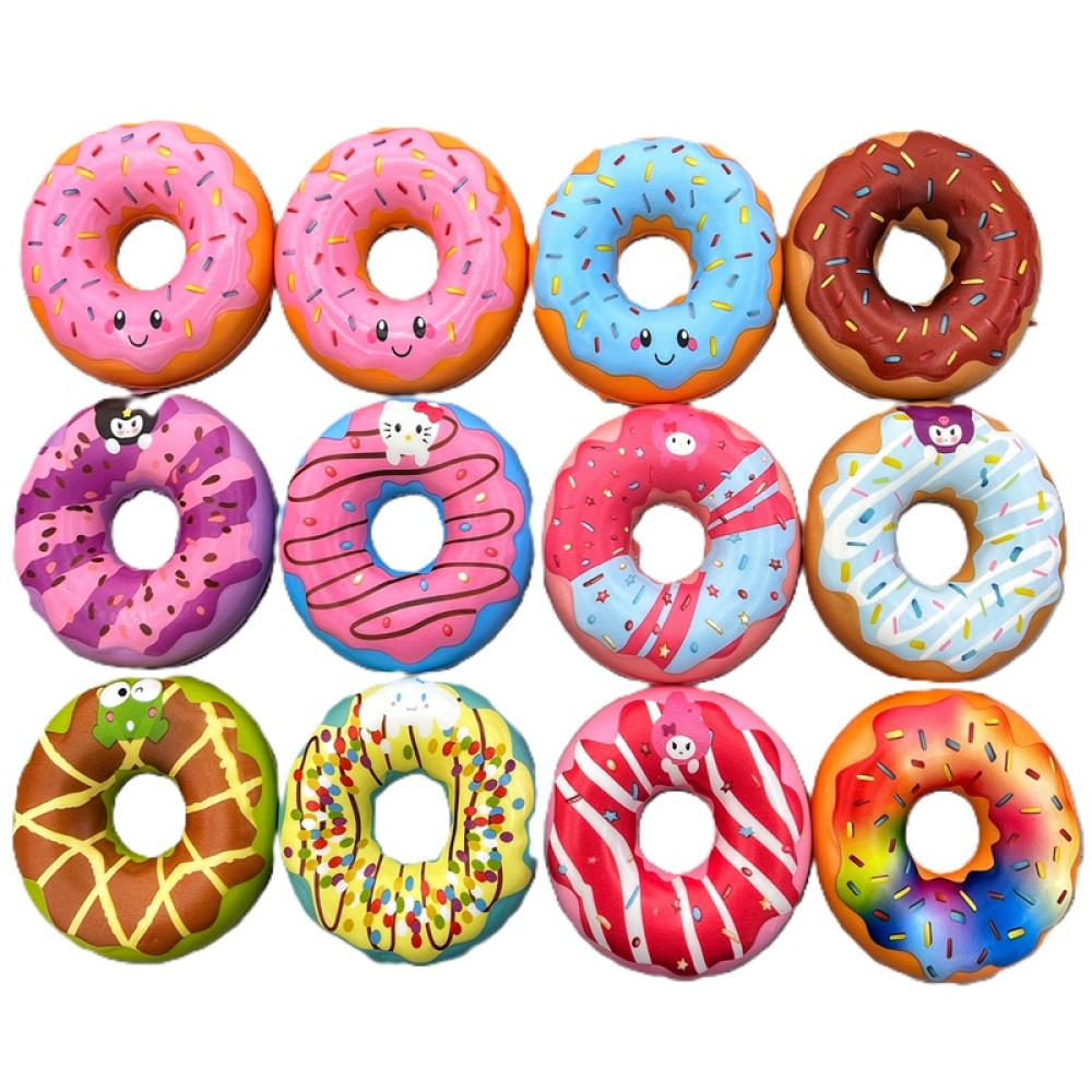 Іграшка антистрес-сквіш "Пончик" 9см паралон (уп.12)