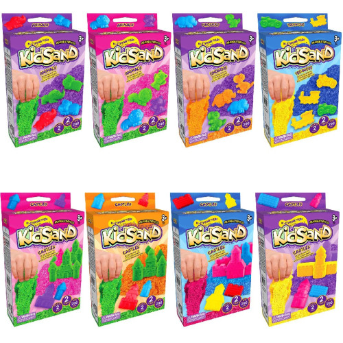 Кінетичний пісок "KidSand" коробка міні 200 г укр KS-05-01U