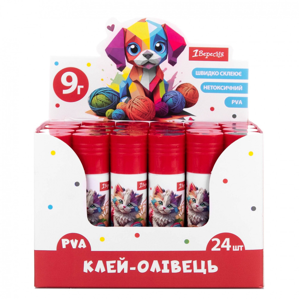 Клей-олівець 1Вересня 9г, PVA "Classic" 320299