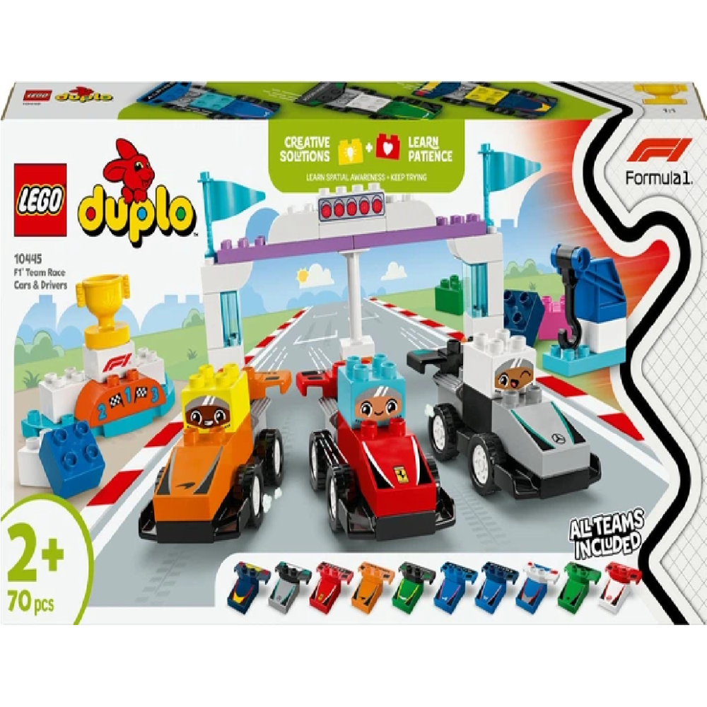 Конструктор  15565 LEGO DUPLO Town Конструктор Автомобілі для перегонів і пілоти команд Формули-1