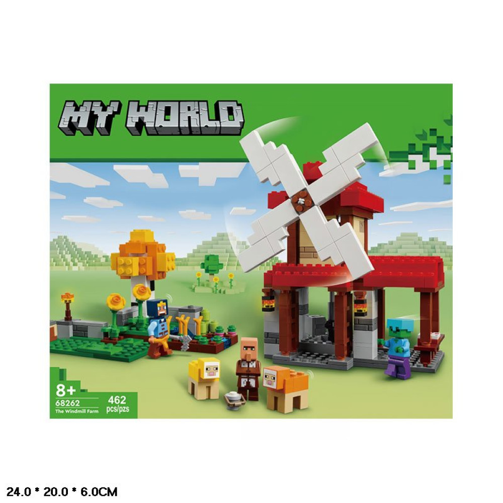 КОНСТРУКТОР MINECRAFT арт. 68262 (36шт)  462дет., короб. 24*20*6см