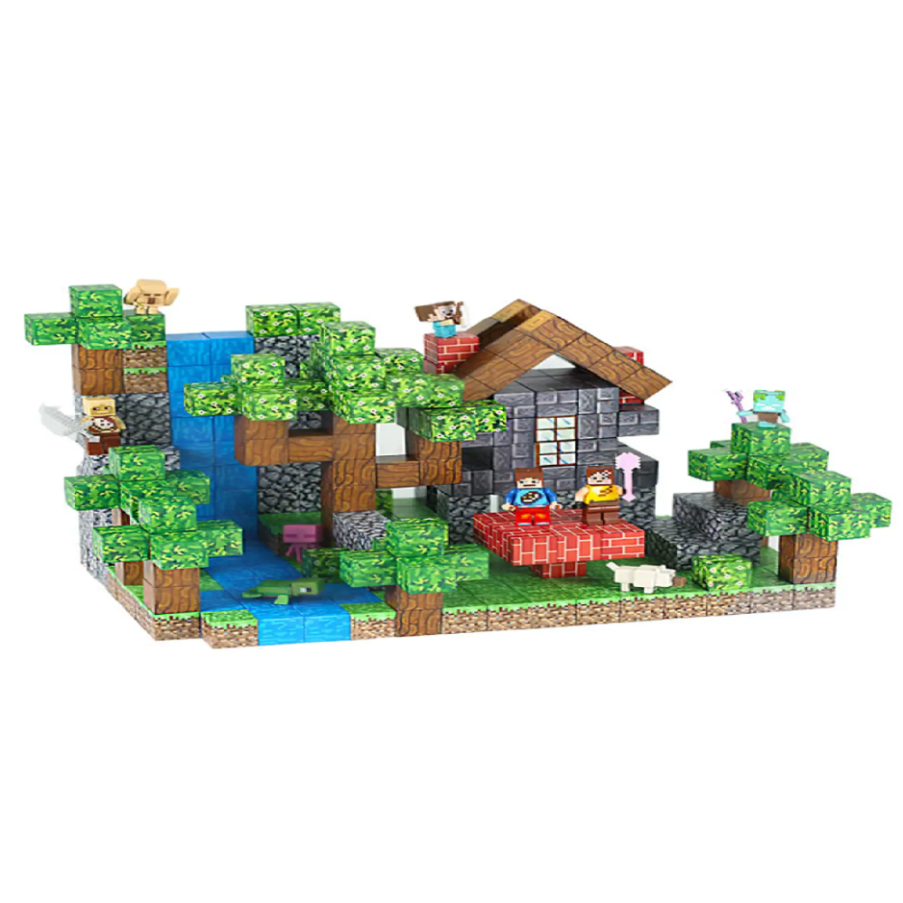 Конструктор магнітний "Minecraft", 200дет  27*27см