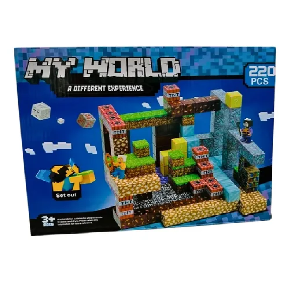 Конструктор магнітний "Minecraft",220дет 8245 32*27см