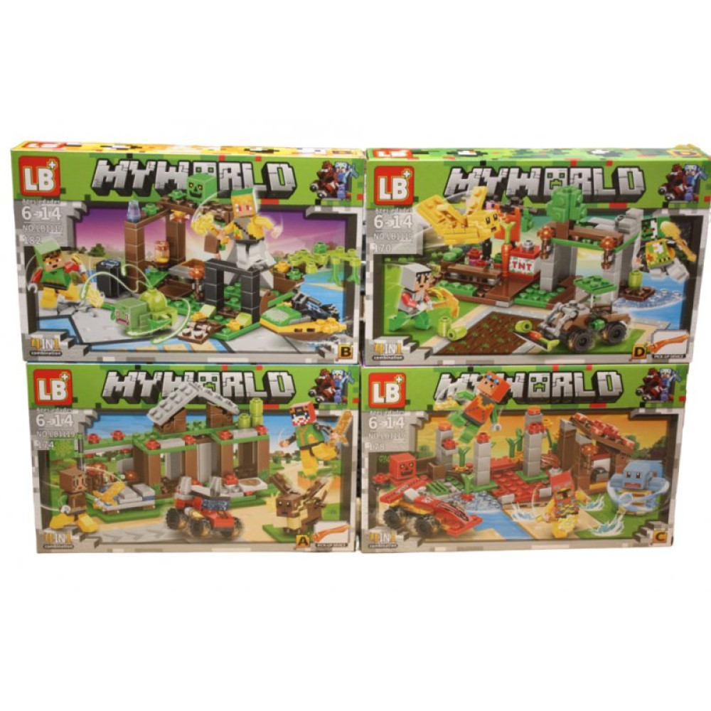 КОНСТРУКТОР MINECRAFT LB1119 (4ШТ БЛОК 170-182 ДЕТ)