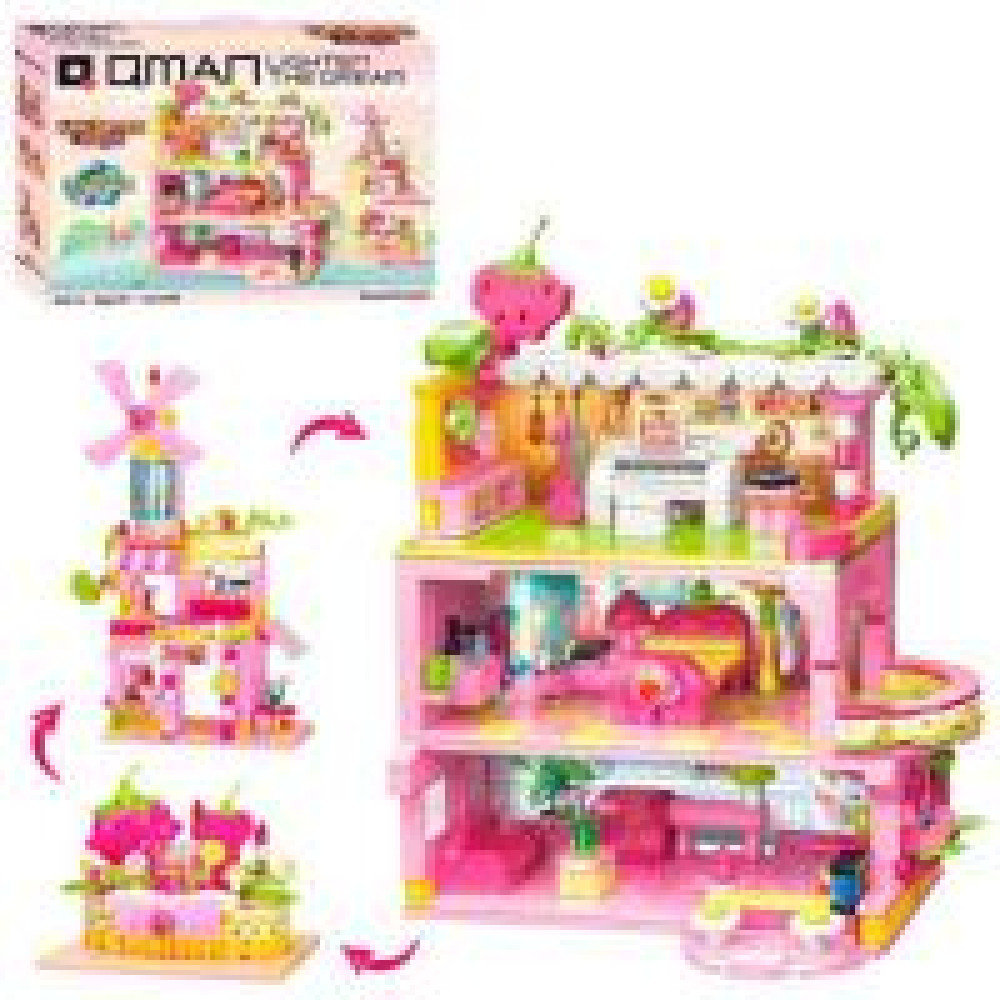 Конструктор Qman 42111 (12шт) будиночок, 3в1, 580дет, в кор-ці, 41-30-6,5см