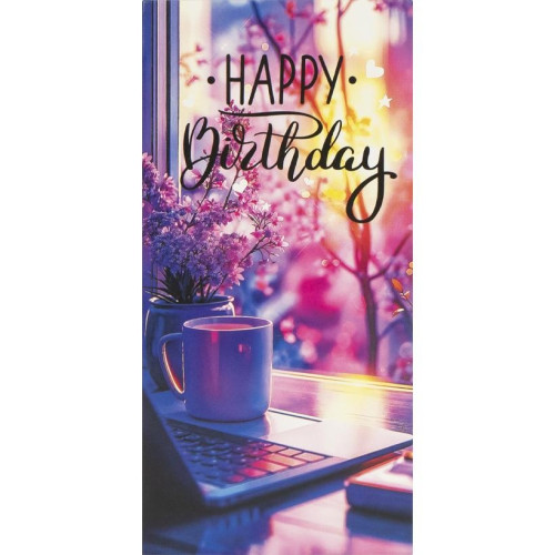 Конверт для грошей вітальний "Happy birthday" КВ 25-13 (125084)