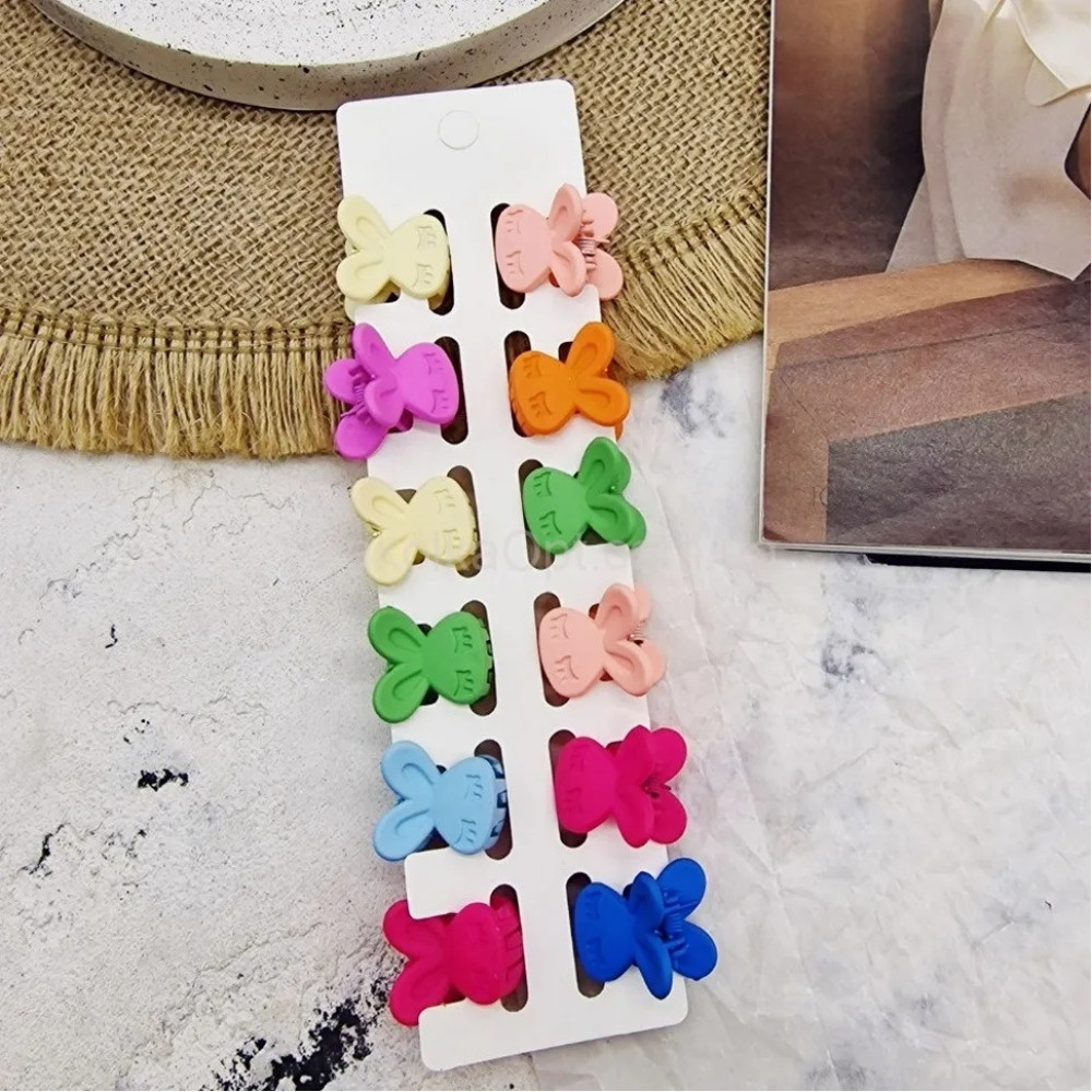 Крабик для волосся матовий зайчик 2 см (12) СА-50-40