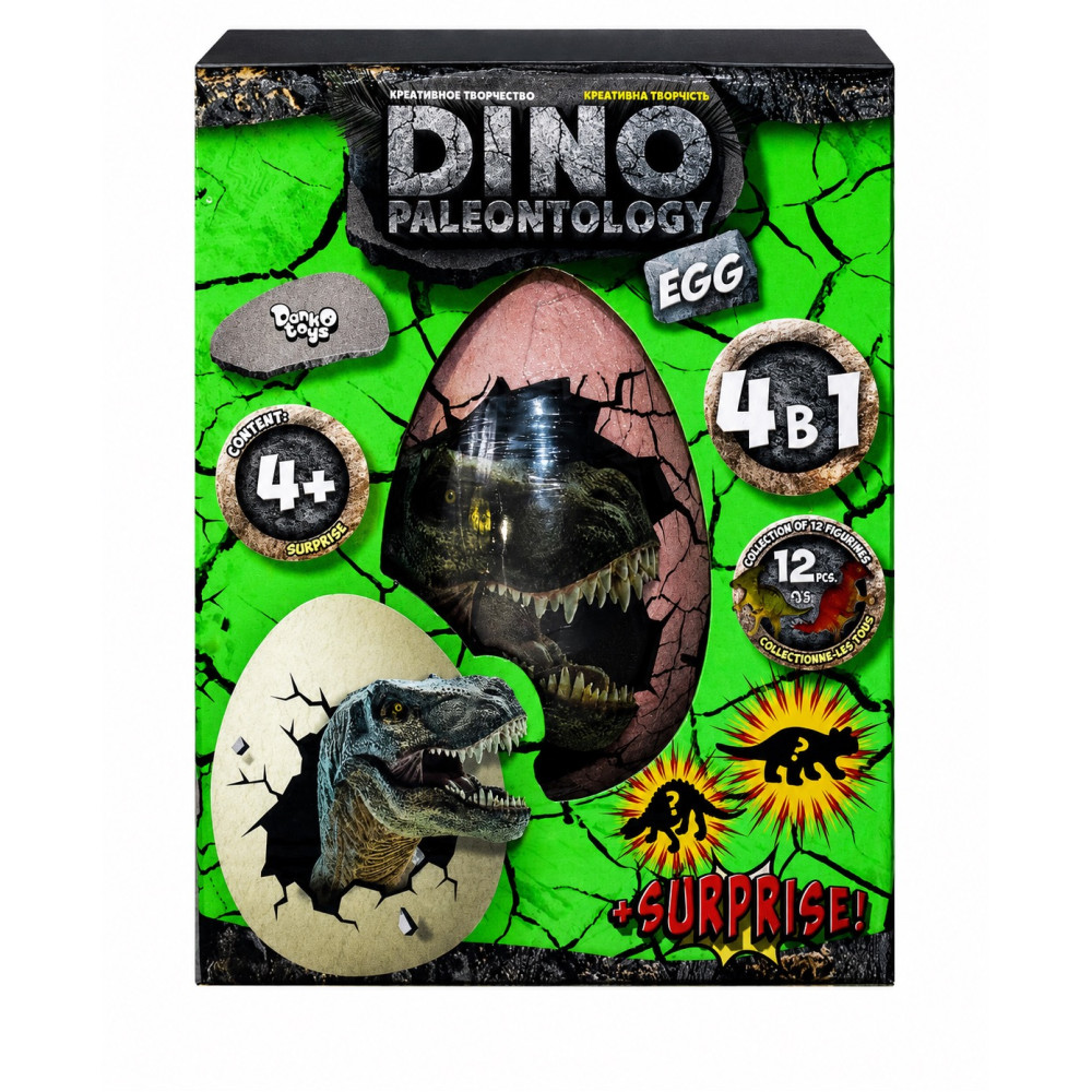 Креативна творчість "Dino Paleontology. EGG" 4 в 1 яйце розкопки (12)DP-03-01
