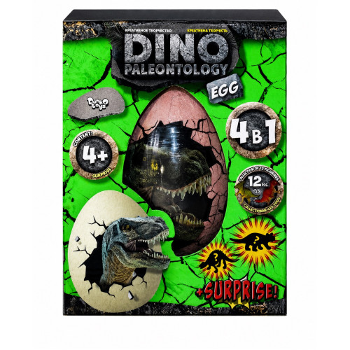 Креативна творчість "Dino Paleontology. EGG" 4 в 1 яйце розкопки (12)DP-03-01