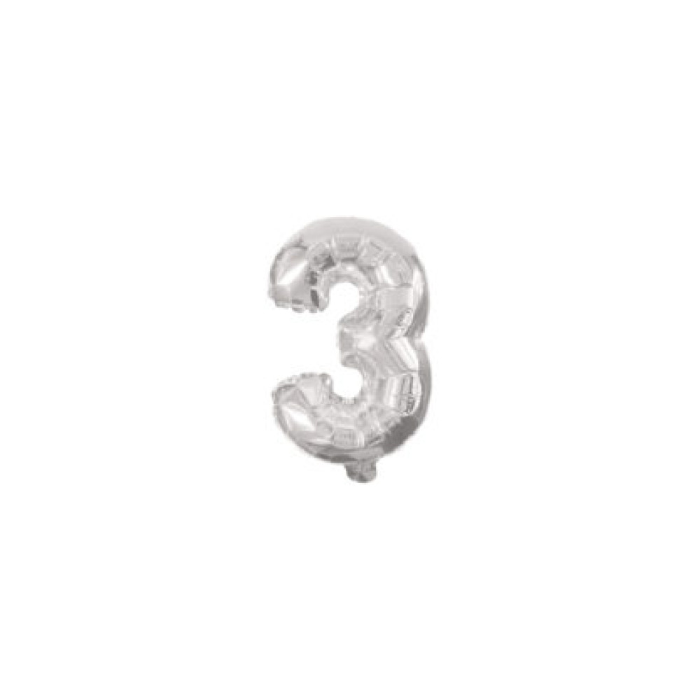 Кулька фольгована metallic silver 10cm № 3