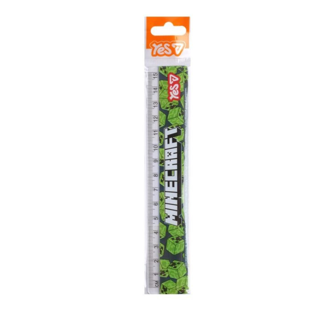 Лінійка Yes 15 см "Minecraft Slug" 370692