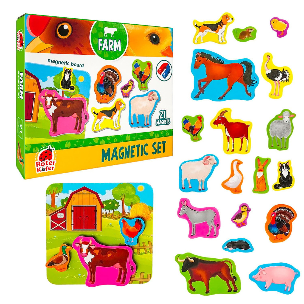 Magnetic set "Farm" with board  RK2090-01