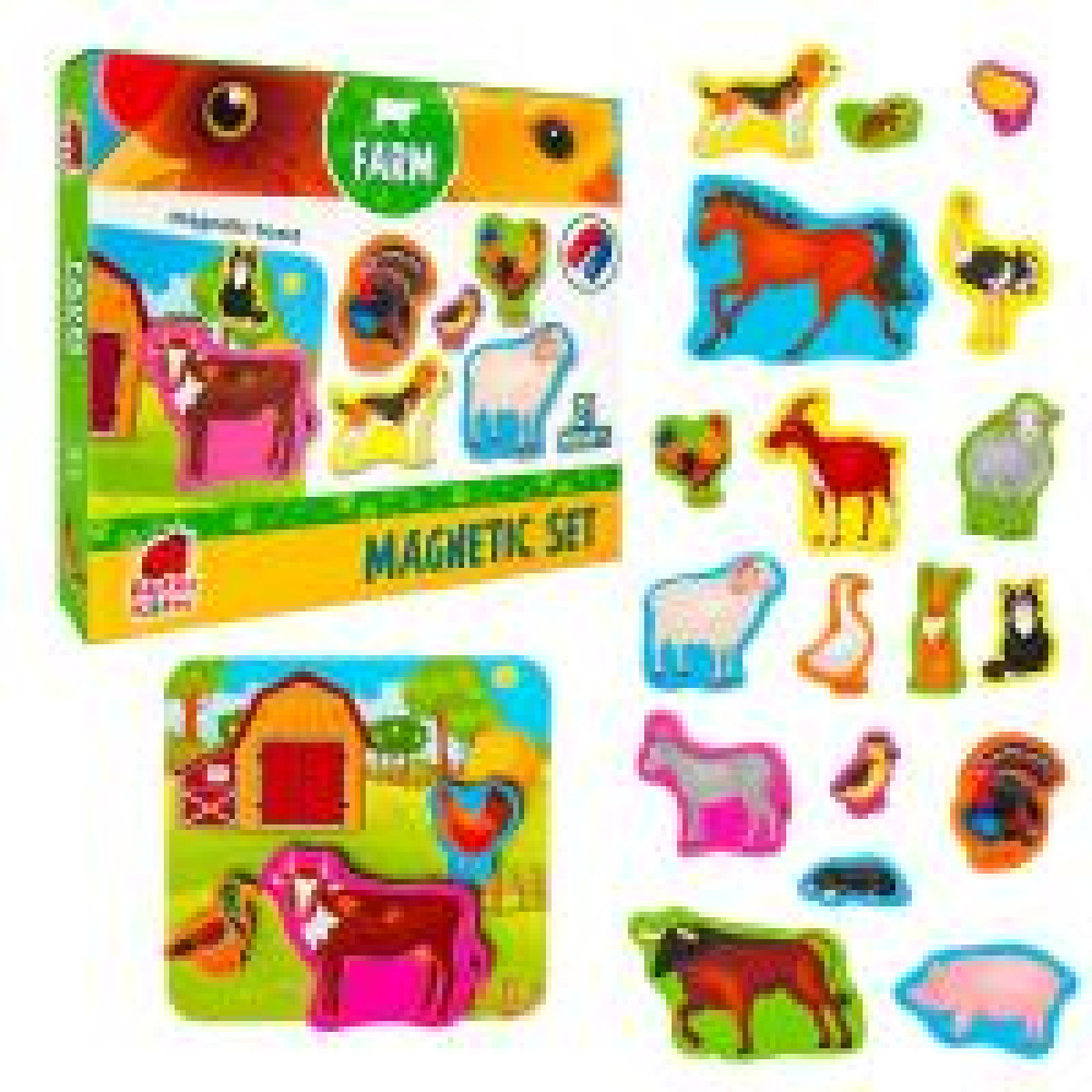 Magnetic set "Farm" with board  RK2090-01