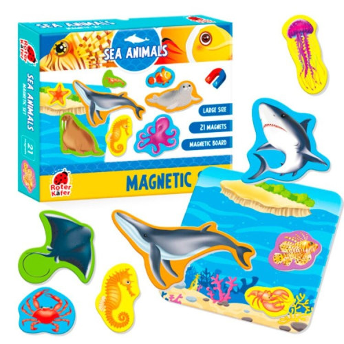 Magnetic set "Sea life" with board    RK2090-05