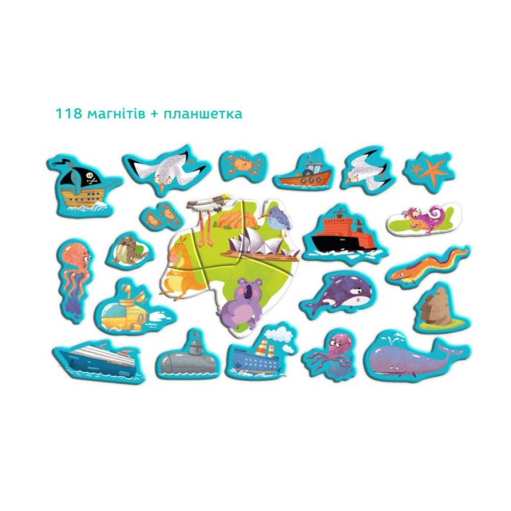 Магнітна мапа світу 118 ел