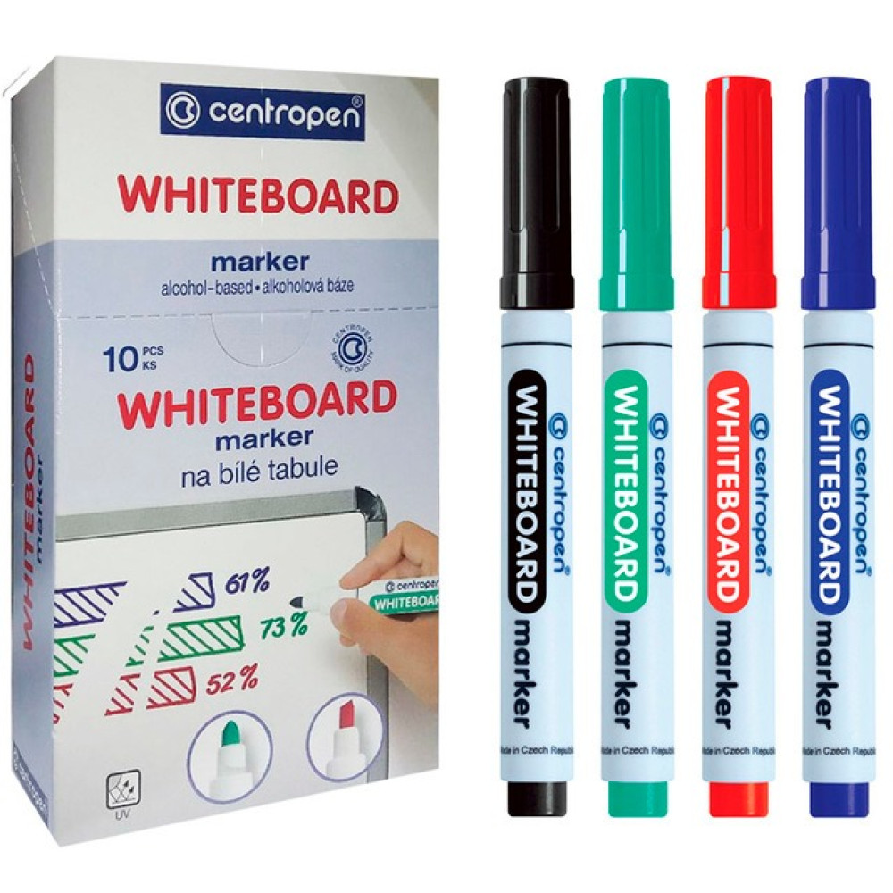 Маркер для дошки Centropen Whiteboard 2,5 мм чорний (8559/01)