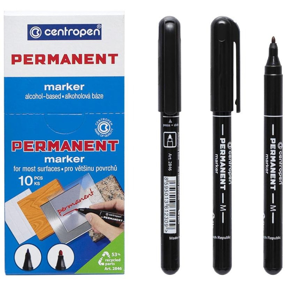 Маркер тонкий чорний 2846 CENTROPEN (50900)