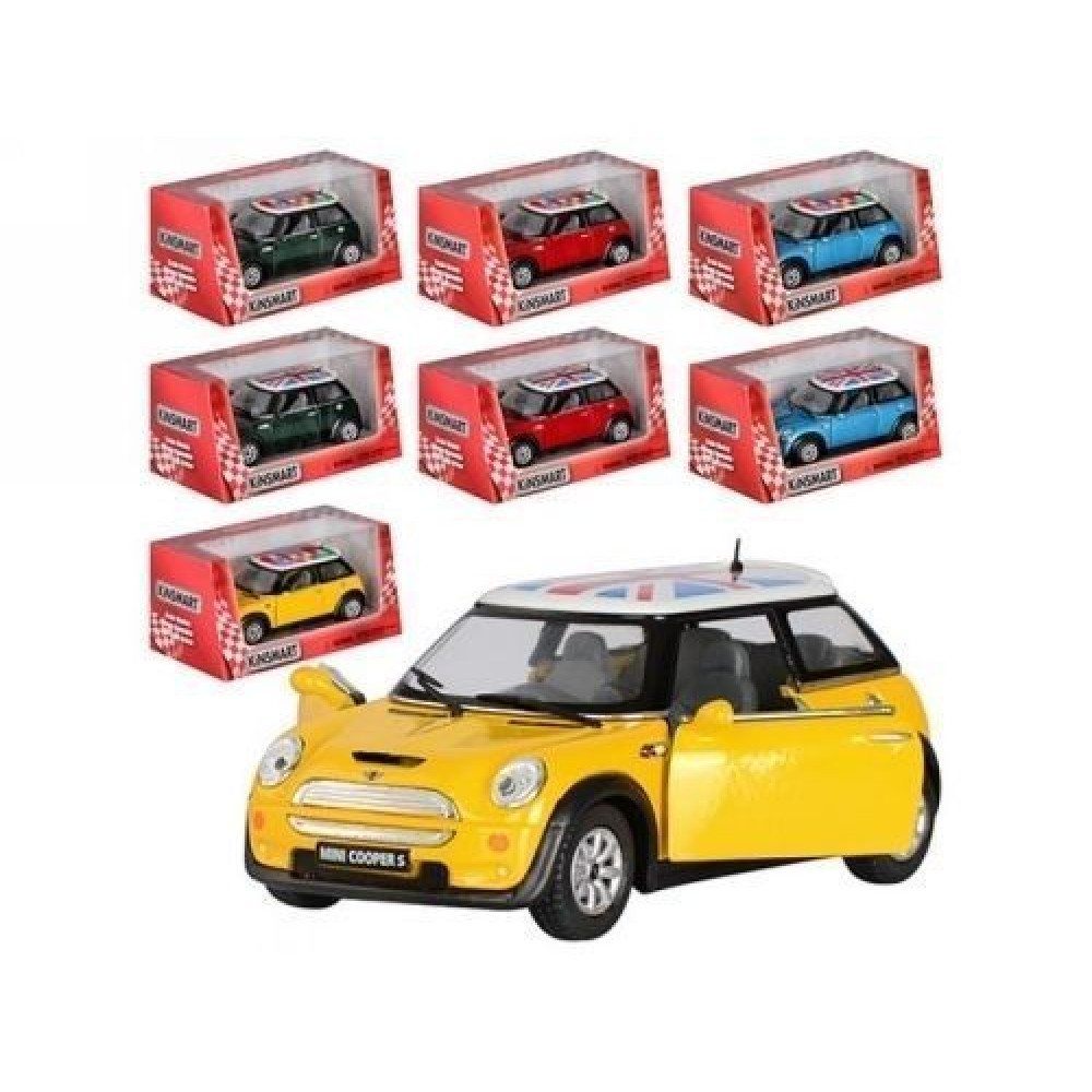 Машинка KT 5059 WF Cooper (24шт) металл, инер-я,1:32, 12,5см,откр.дв, рез.колеса, 2вида, в кор-ке, 16-7-8см